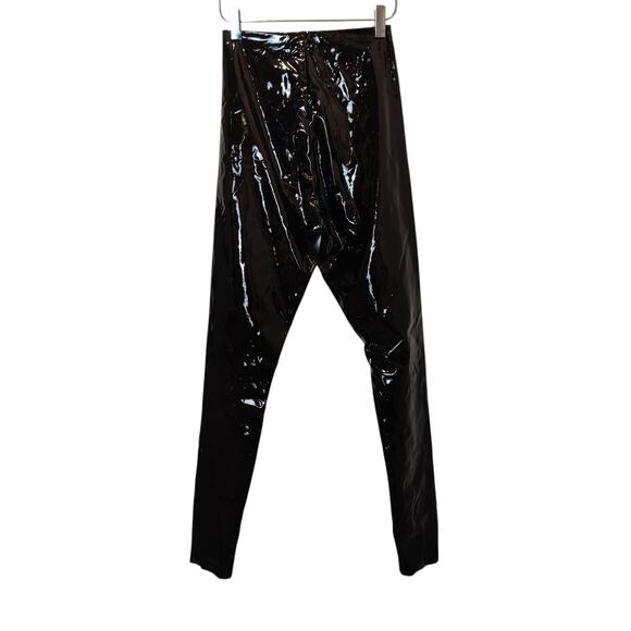 Commando Womens Sz S Black Faux Patent Leather Leggings Skinny Compression Pants - Picture 4 of 4